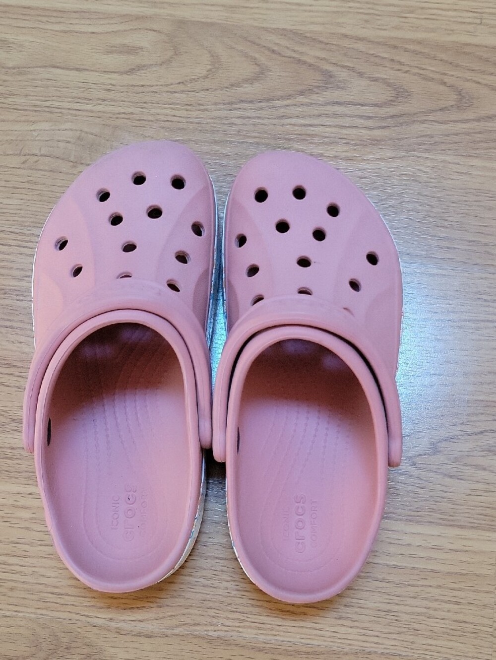 CROCS Women's Pink Slip-On Clog with Patterned Platform - Picture 2 of 4